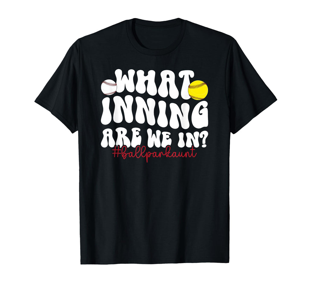Ballpark Aunt Groovy Softball Baseball T-Shirt - Novelty Apparel Unisex - T-Shirt, Sweatshirt, Hoodie