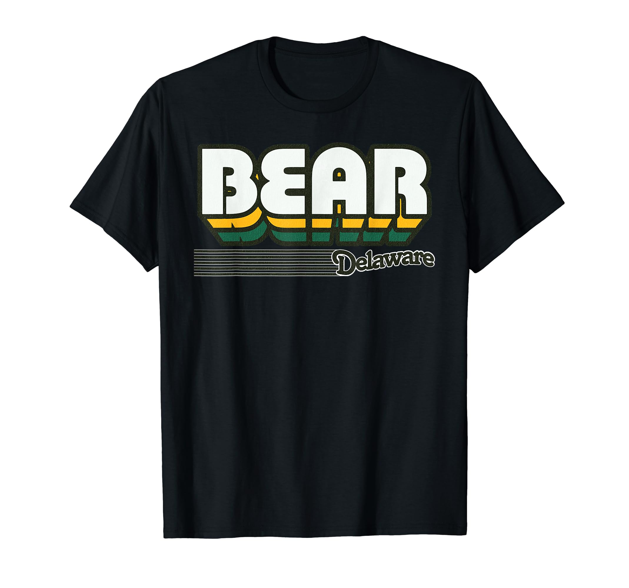 Bear Delaware Stripes T-Shirt - Unique Graphic for Adults - T-Shirt, Sweatshirt, Hoodie