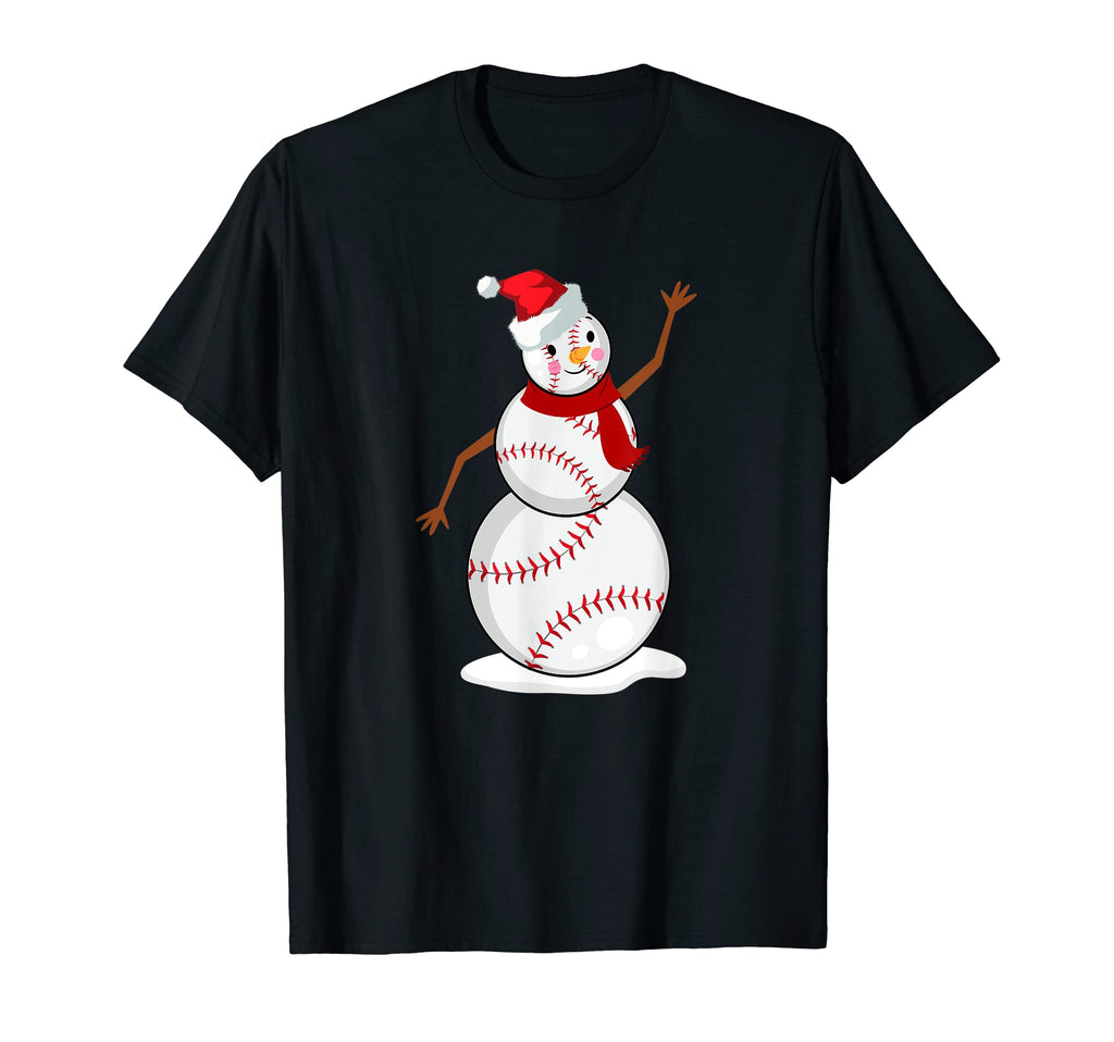 Winter Santa Family Baseball Snowman T-Shirt - Minimalist Print Men Women - T-Shirt, Sweatshirt, Hoodie