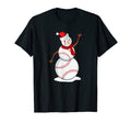 Winter Santa Family Baseball Snowman T-Shirt - Minimalist Print Men Women - T-Shirt, Sweatshirt, Hoodie