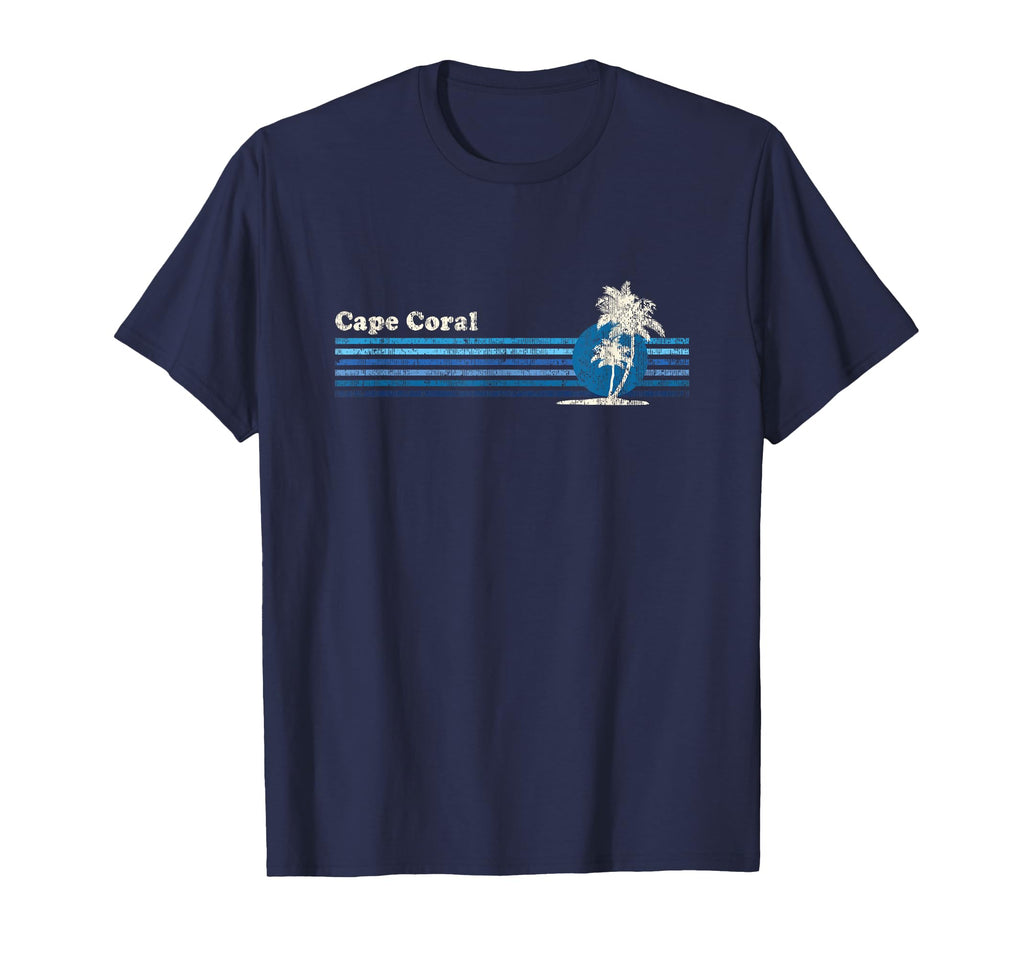 Cape Coral 80S Palm Trees Sunset T-Shirt - Graphic Print Unisex - T-Shirt, Sweatshirt, Hoodie