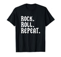 80S Bright Neon Rock Roll Repeat T-Shirt - Unique Graphic Men Women - T-Shirt, Sweatshirt, Hoodie