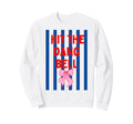 Striped Baseball Hit Dang Ball Bow Sweatshirt - Graphic Print Unisex - T-Shirt, Sweatshirt, Hoodie