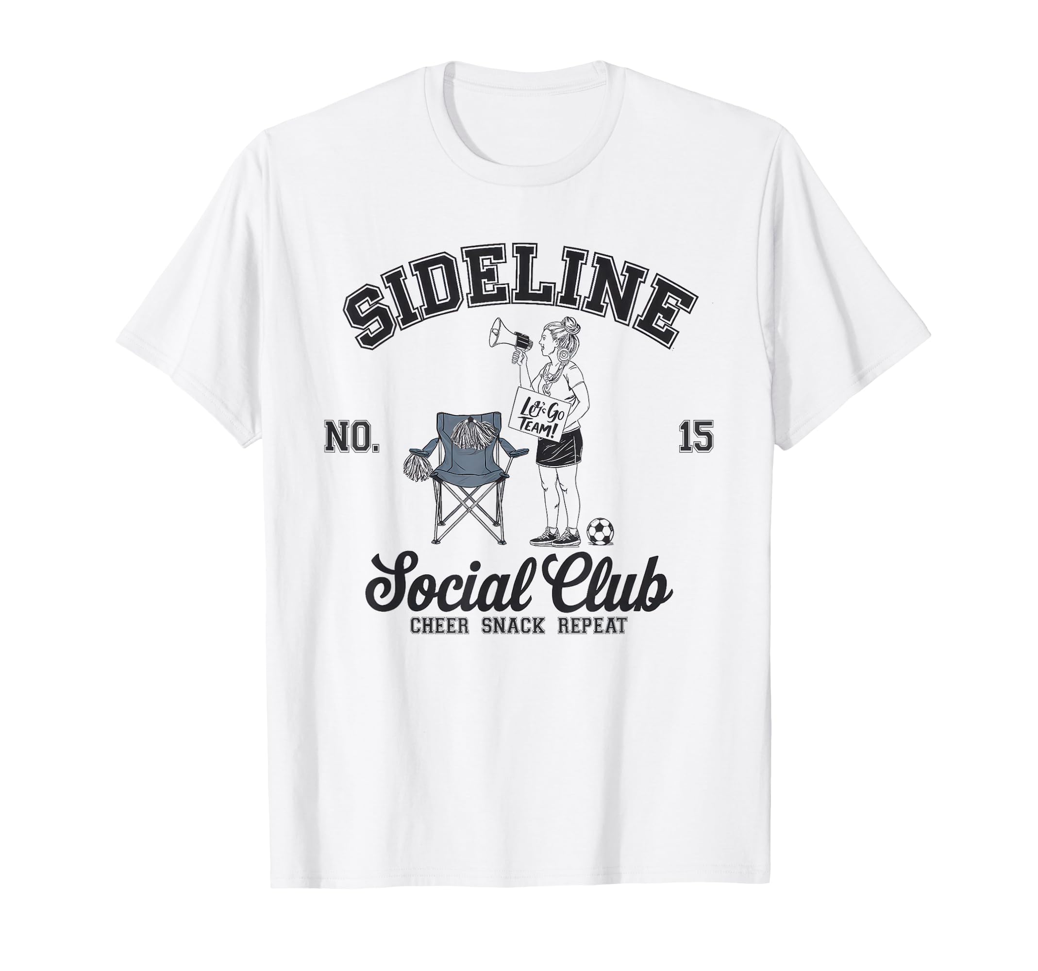 Sideline Social Club Soccer Mom Game T-Shirt - Custom Art Print for Adults - T-Shirt, Sweatshirt, Hoodie