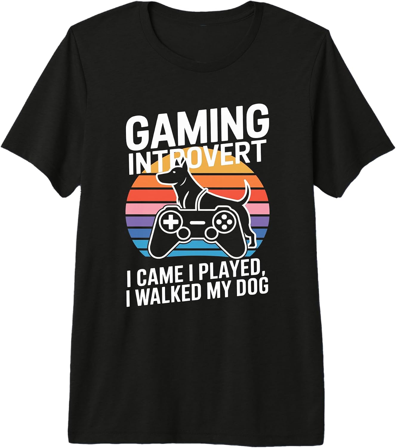 Gaming Introvert Dog Lover Player - Adult & Kids T-Shirts, Sweatshirts & Hoodies apparel design preview 1