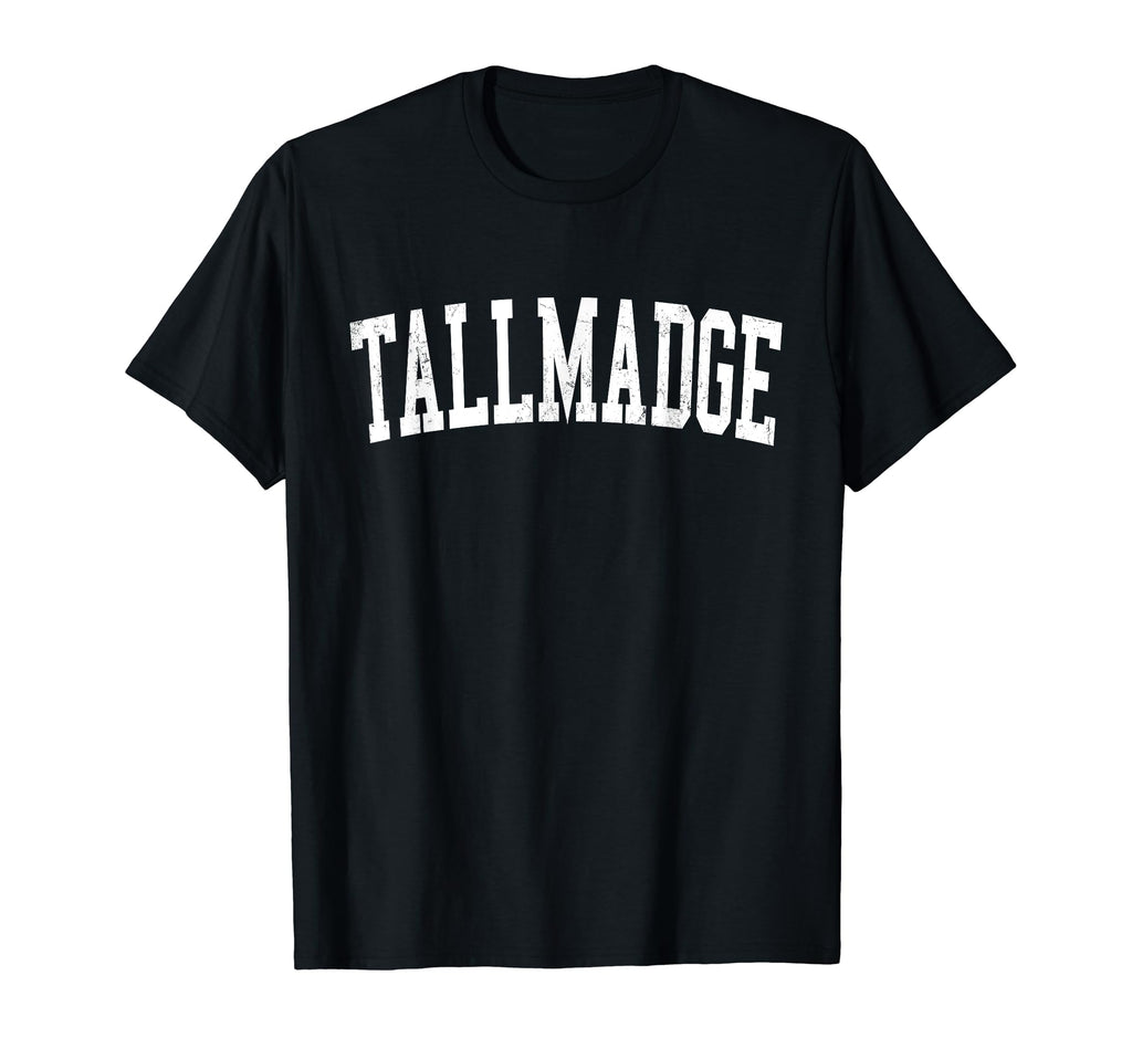 Tallmadge Oh Distressed White Varsity T-Shirt - Trendy Graphic Men Women - T-Shirt, Sweatshirt, Hoodie