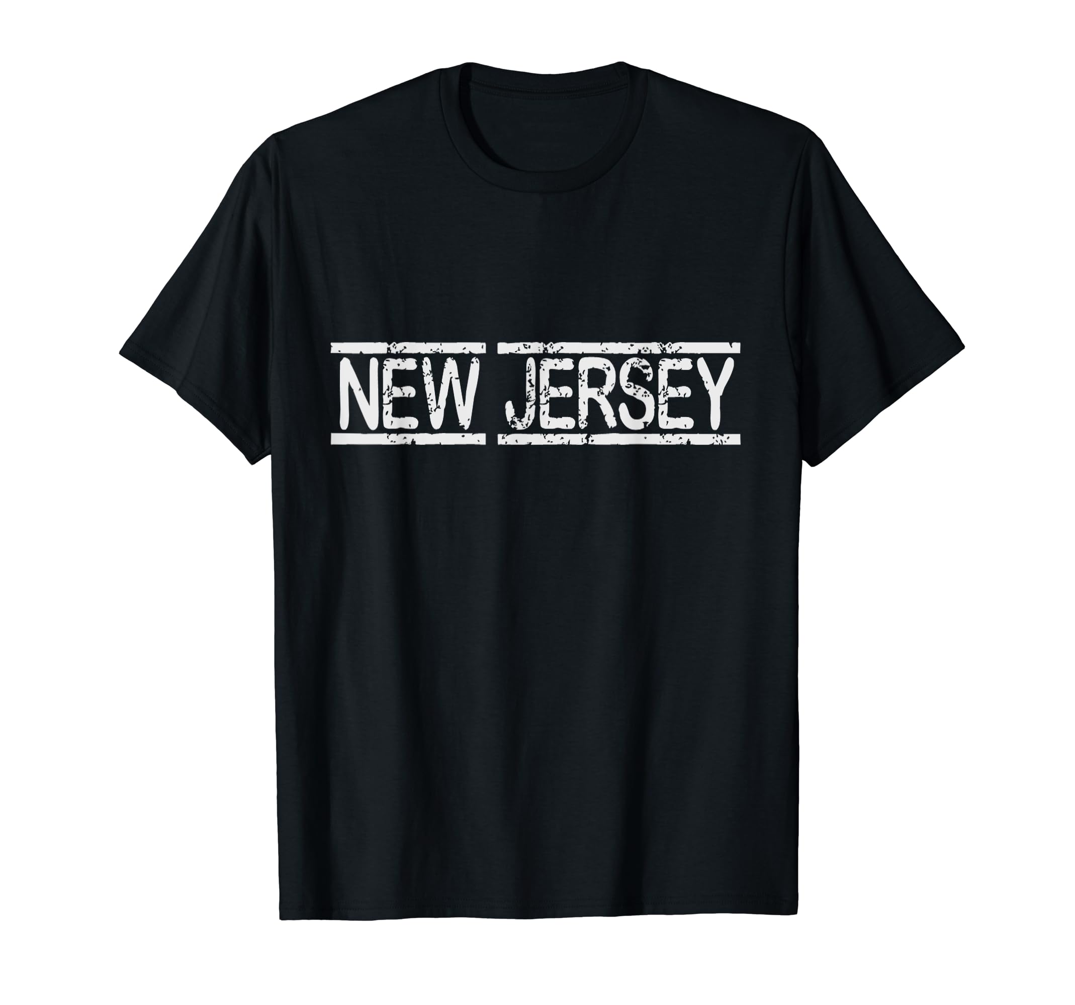 New Jersey Nj Distressed Weathered T-Shirt - Minimalist Print for Adults - T-Shirt, Sweatshirt, Hoodie