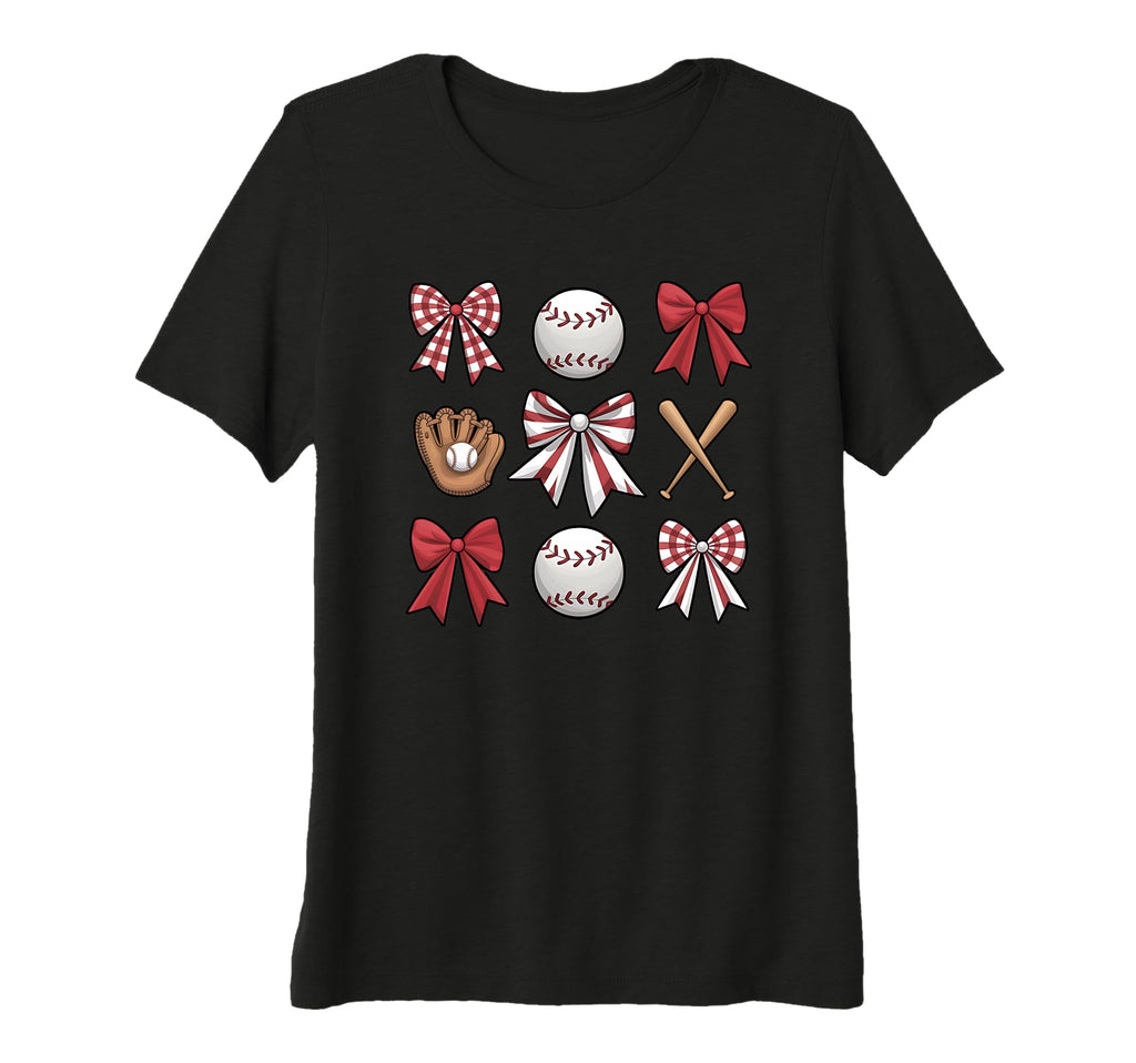 Baseball Sister Coquette Bow Mothers Day T-Shirt - Unique Graphic Unisex - T-Shirt, Sweatshirt, Hoodie
