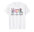Peace Love Beach Pastel Tie Dye Heart T-Shirt - Streetwear Style Men Women - T-Shirt, Sweatshirt, Hoodie