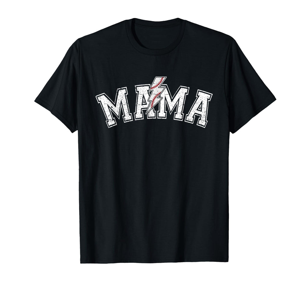 Mama Baseball Mom Lightning Bolt T-Shirt - Streetwear Style Unisex - T-Shirt, Sweatshirt, Hoodie