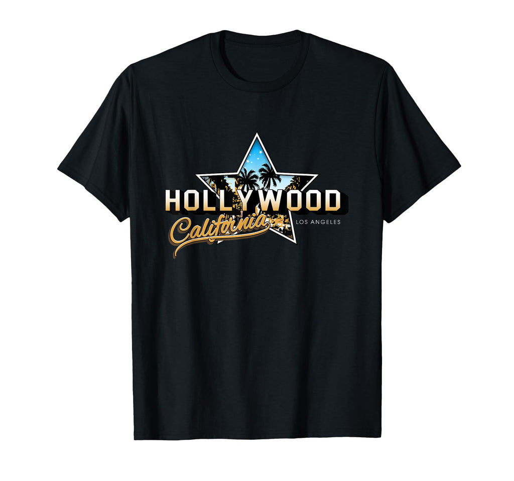 Hollywood Los Angeles California T-Shirt - Casual Everyday Wear Men Women - T-Shirt, Sweatshirt, Hoodie