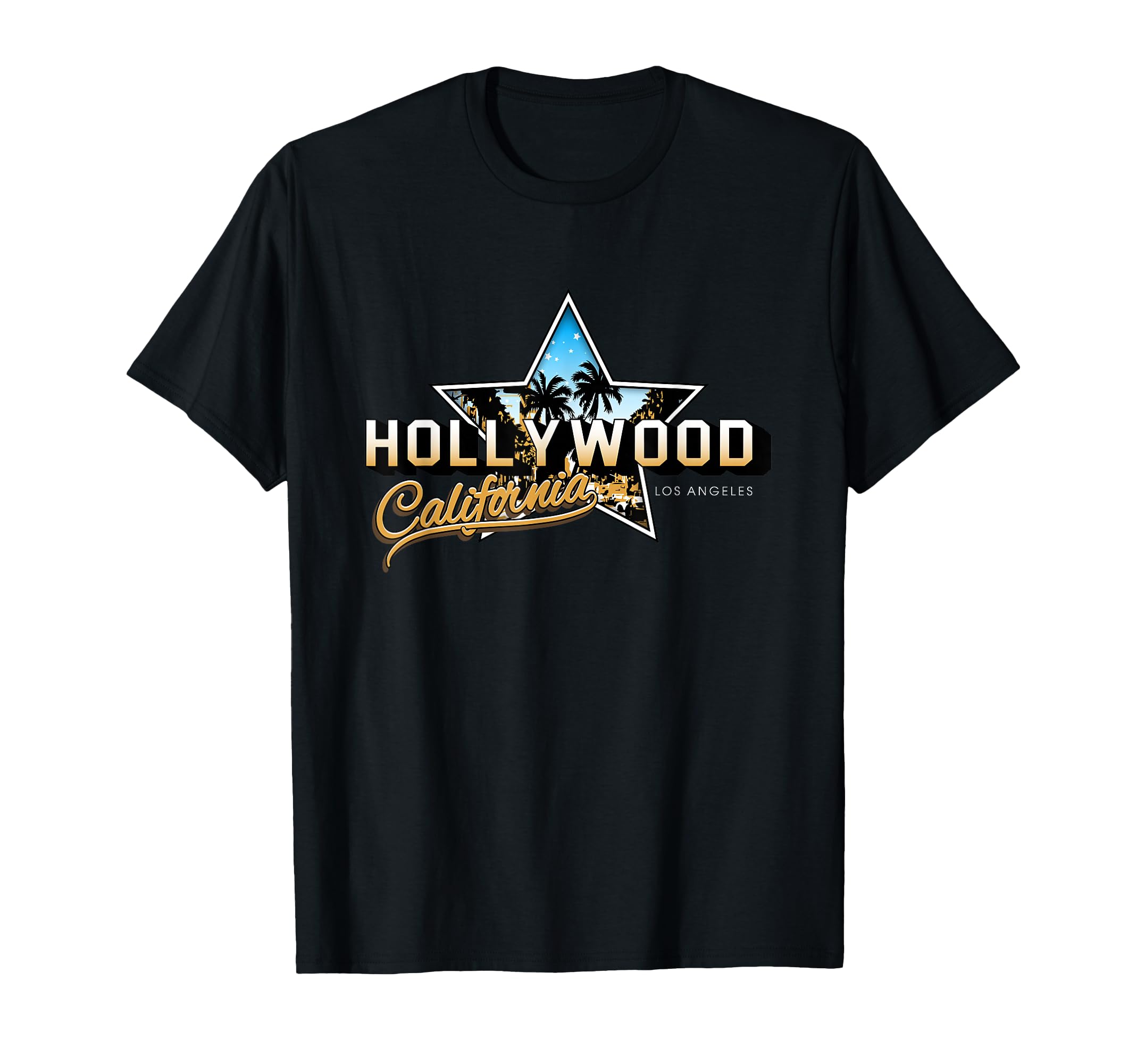 Hollywood Los Angeles California T-Shirt - Casual Everyday Wear Men Women - T-Shirt, Sweatshirt, Hoodie
