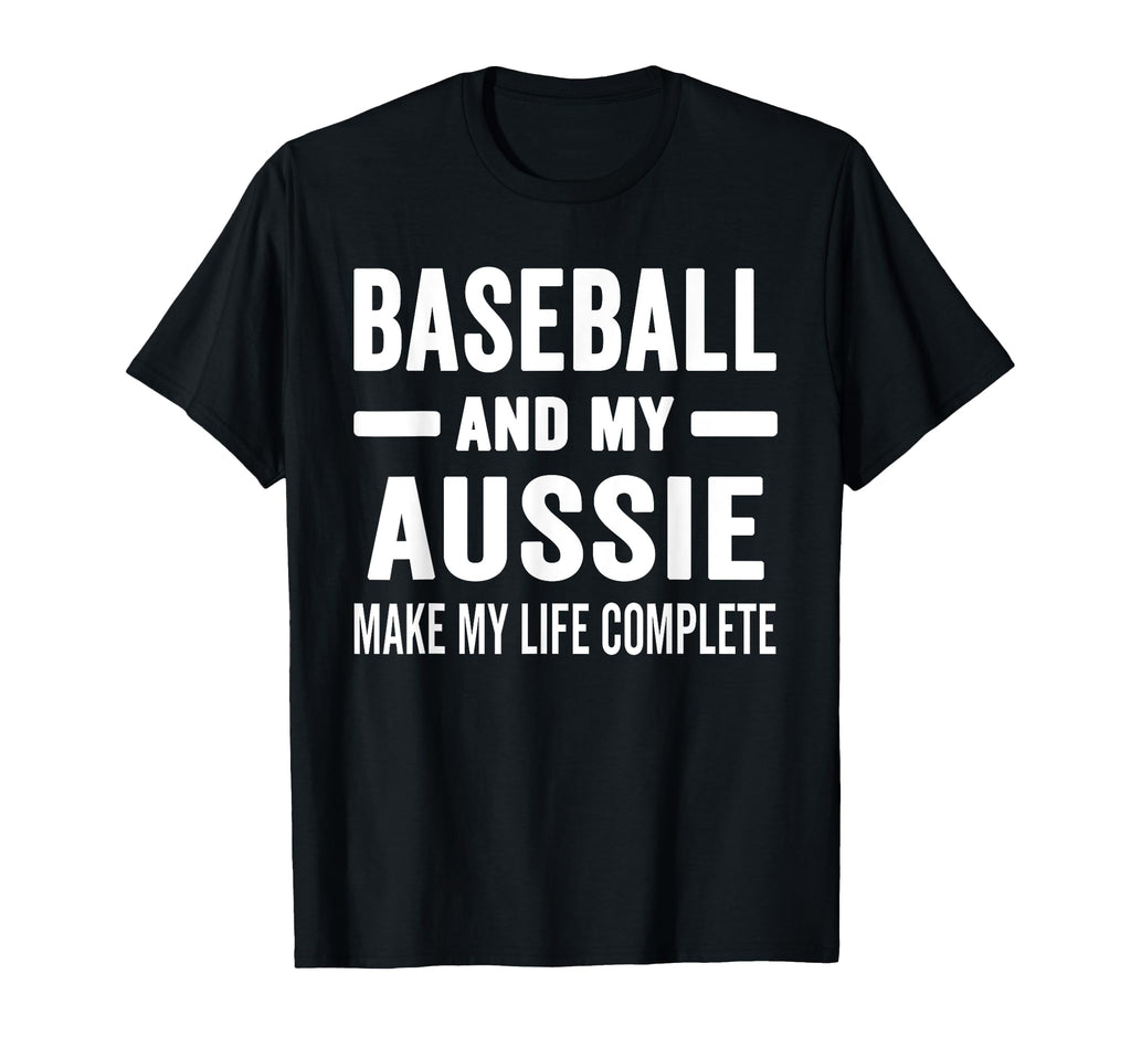 Baseball And My Aussie Mama Dog Lover T-Shirt - Unique Graphic Unisex - T-Shirt, Sweatshirt, Hoodie