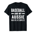 Baseball And My Aussie Mama Dog Lover T-Shirt - Unique Graphic Unisex - T-Shirt, Sweatshirt, Hoodie