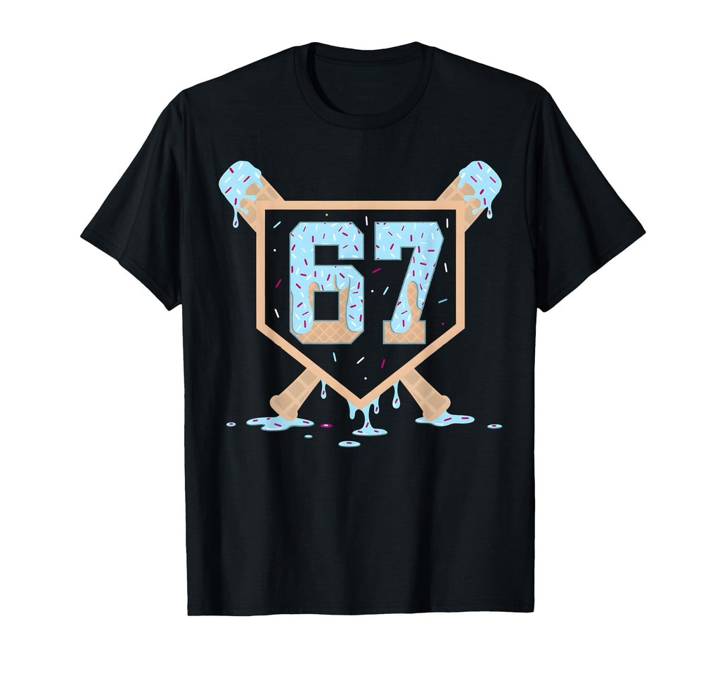67 Ice Cream Drip Baseball Meme T-Shirt - Custom Art Print for Adults - T-Shirt, Sweatshirt, Hoodie