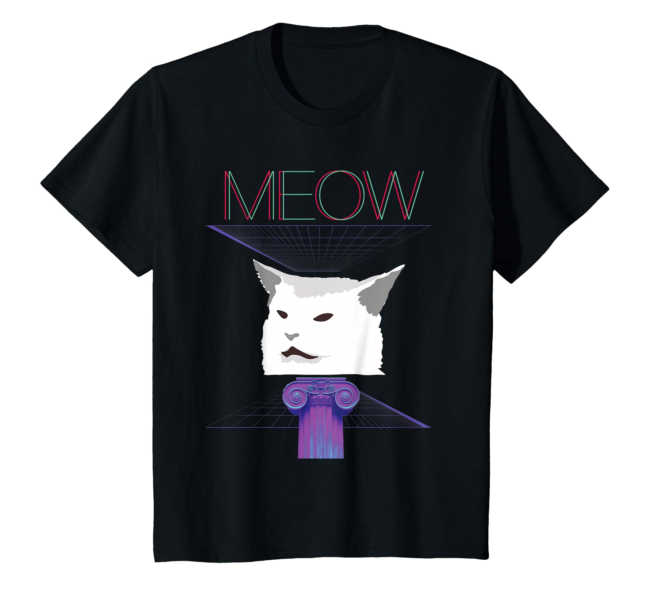 Vaporwave Aesthetic Cat Meme T-Shirt - Aesthetic Graphic Men Women - T-Shirt, Sweatshirt, Hoodie