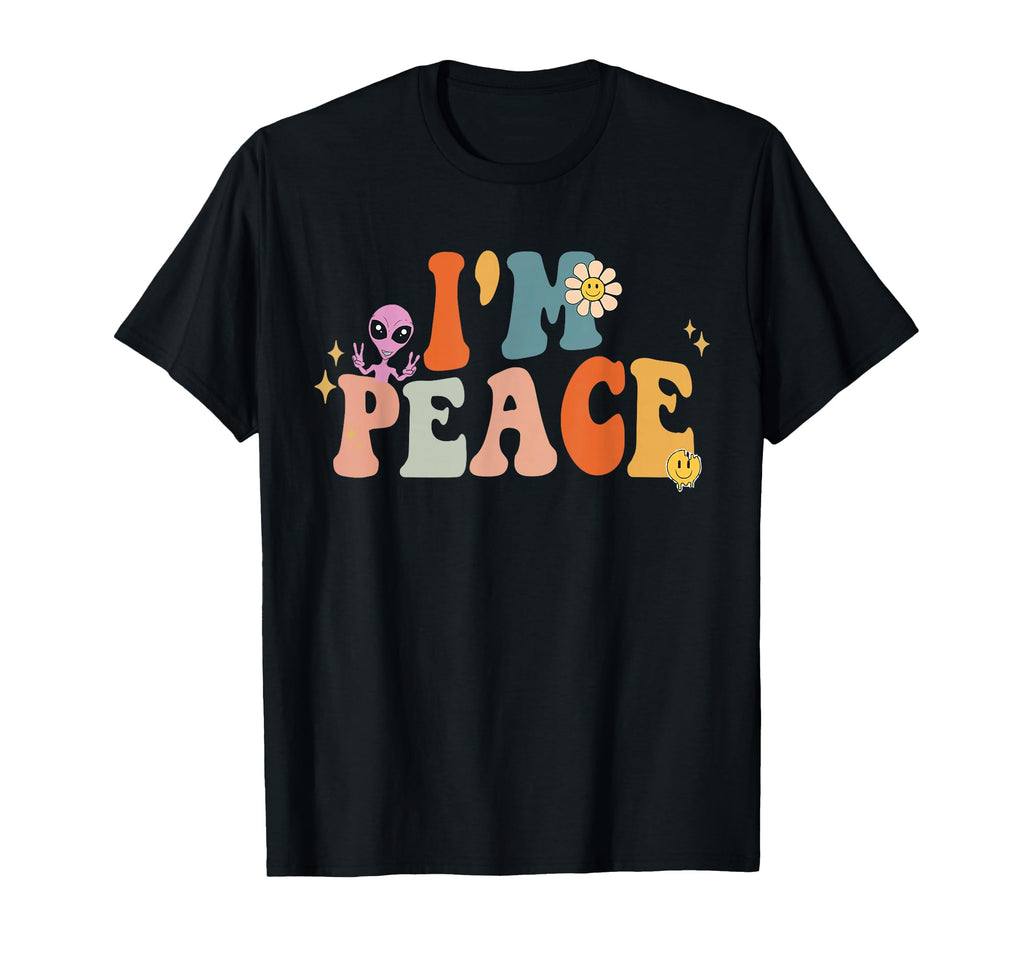 I Come Peace Im Peace Groovy T-Shirt - Aesthetic Graphic for Adults - T-Shirt, Sweatshirt, Hoodie