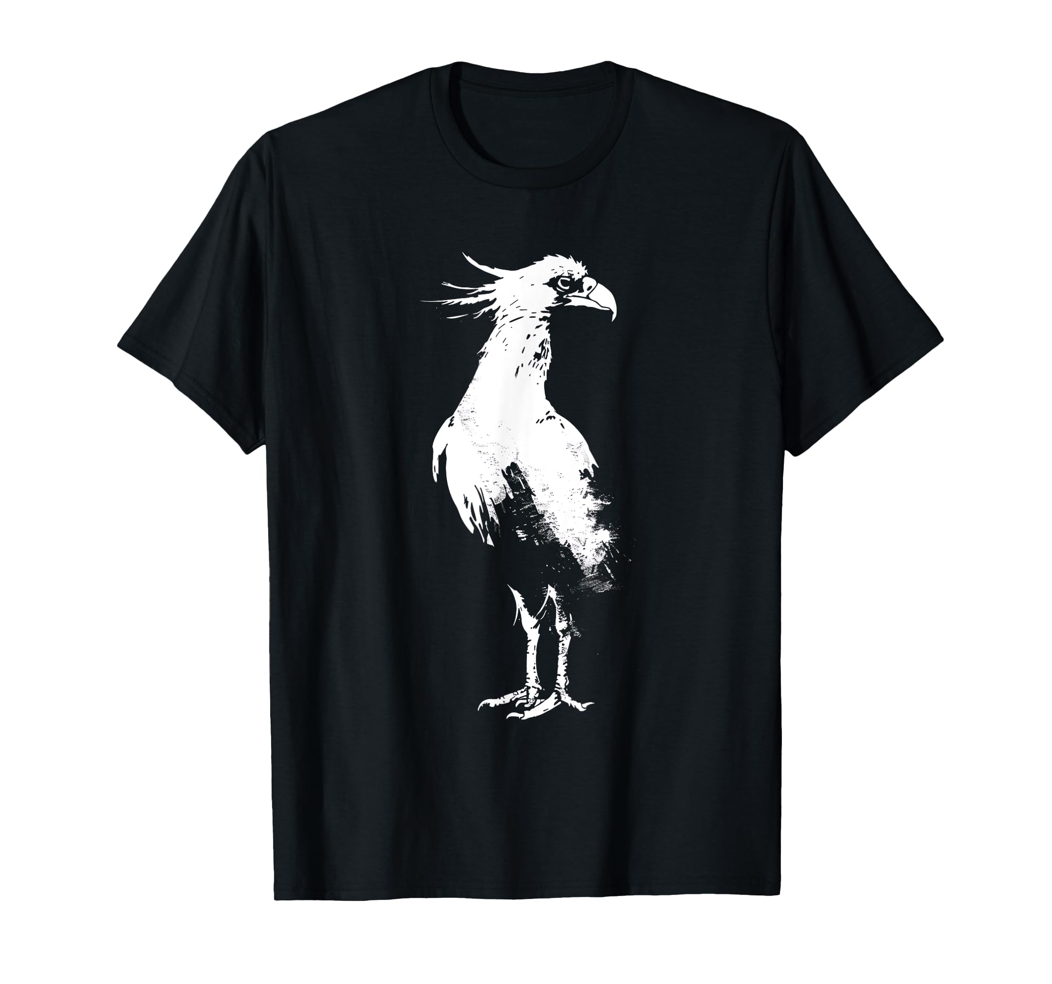 Secretary Bird Distressed Nature T-Shirt - Trendy Graphic Men Women - T-Shirt, Sweatshirt, Hoodie