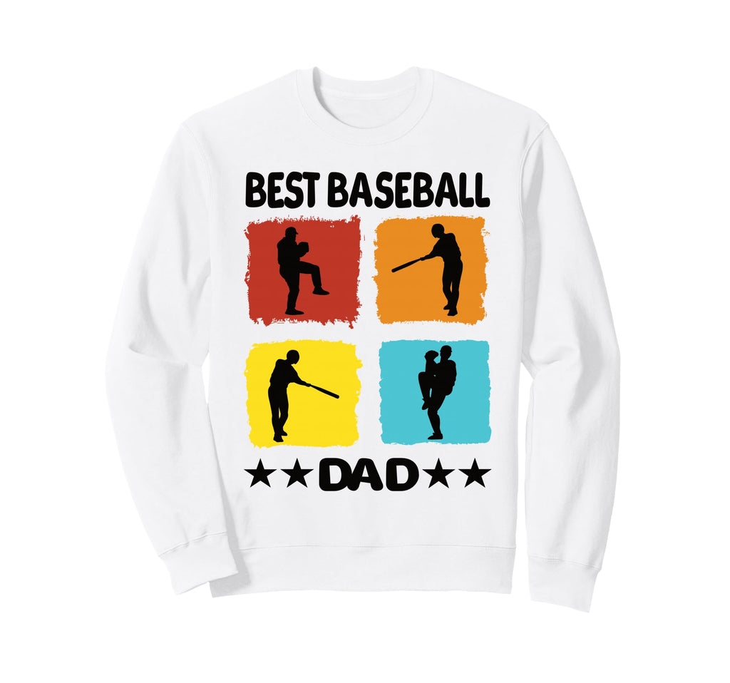 Best Baseball Dad Baseball Baseball Sweatshirt - Unique Graphic Men Women - T-Shirt, Sweatshirt, Hoodie