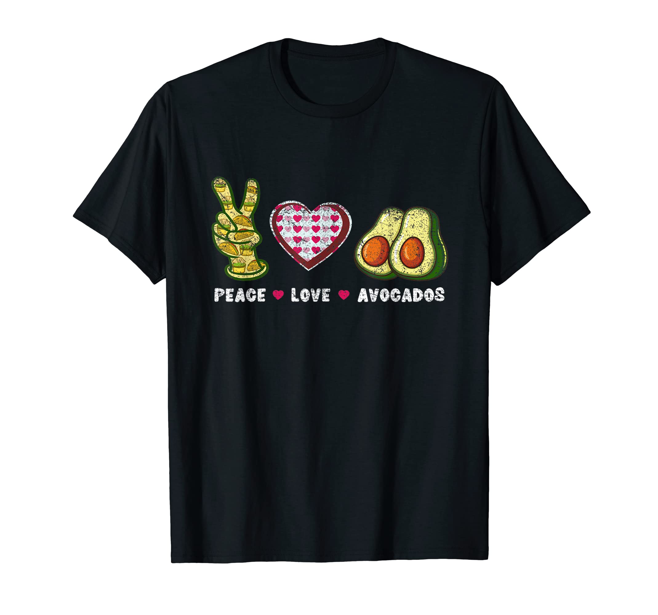 Peace Love Avocados T-Shirt - Trendy Graphic for Adults - T-Shirt, Sweatshirt, Hoodie