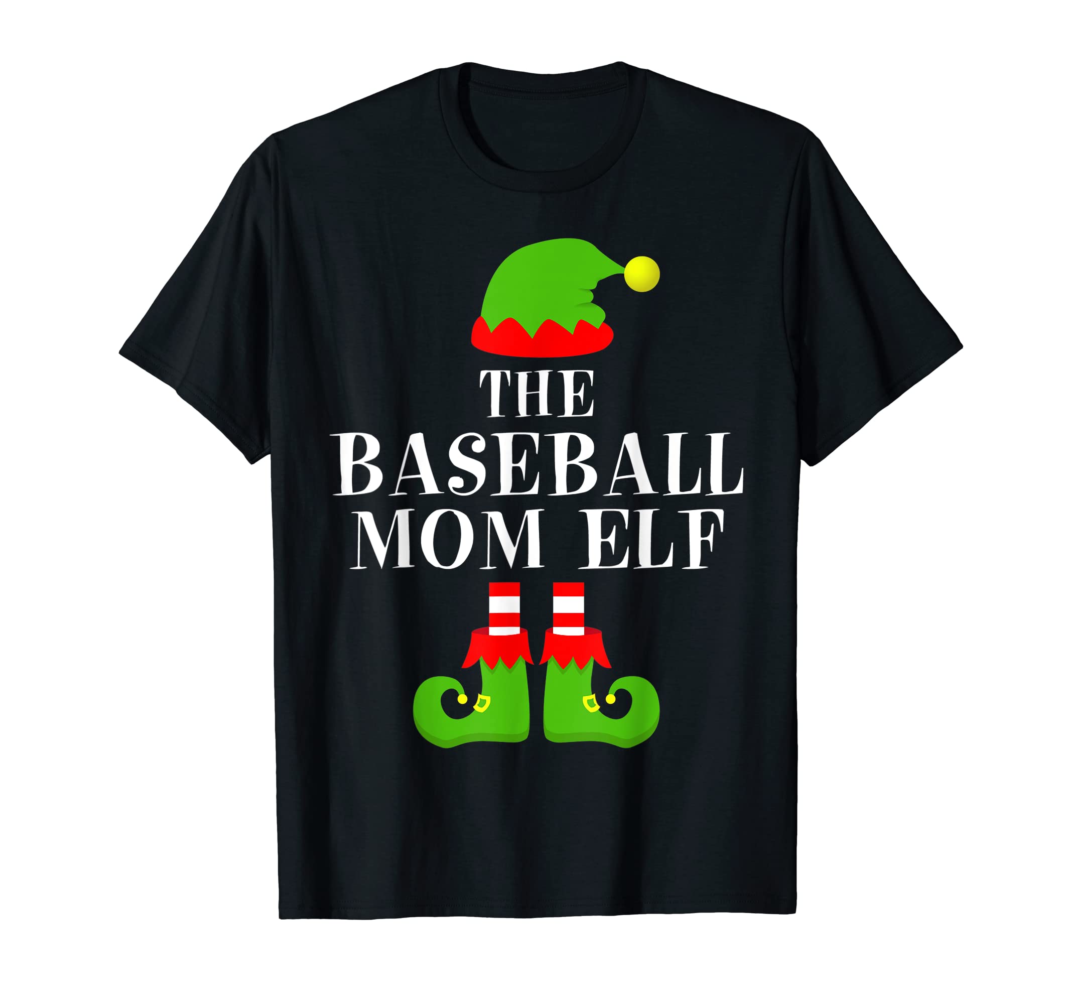 Baseball Mom Elf Family Matching Pajama T-Shirt - Graphic Print Men Women - T-Shirt, Sweatshirt, Hoodie