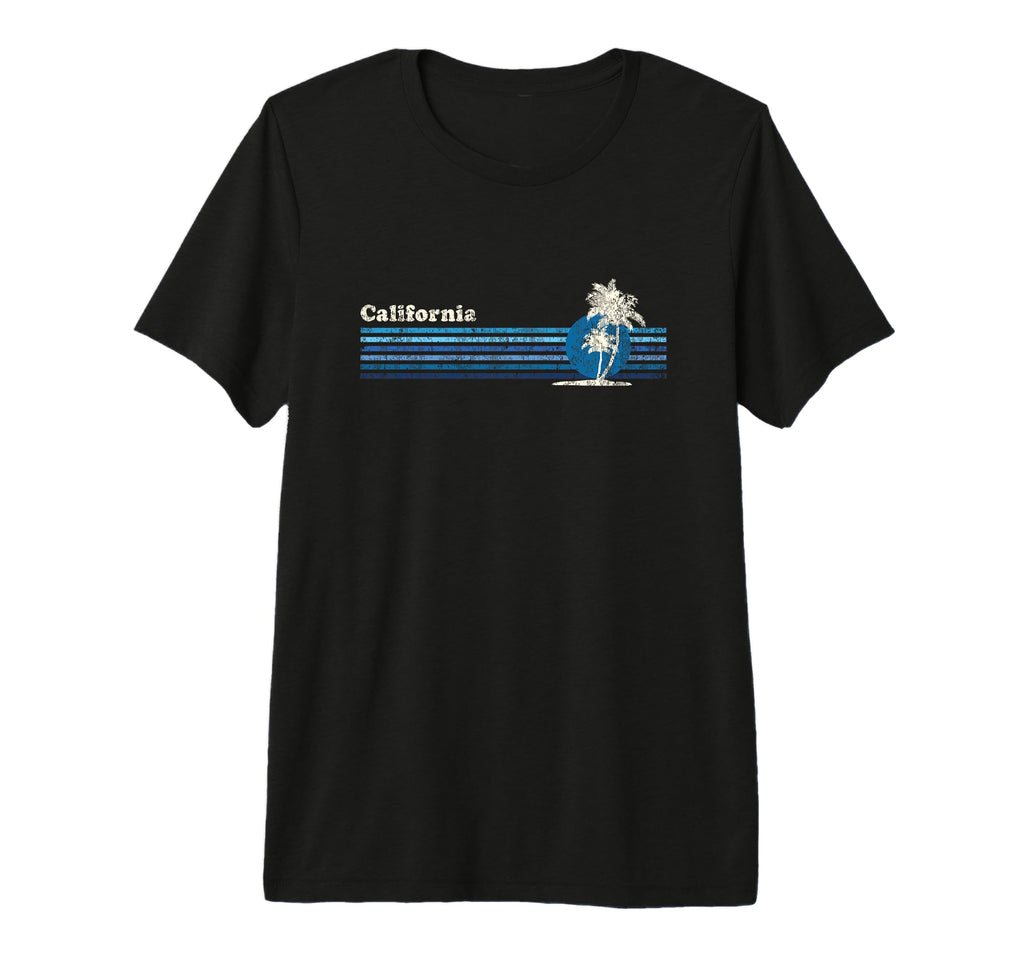 California 80S Palm Trees Sunset T-Shirt - Fun Novelty Design Men Women - T-Shirt, Sweatshirt, Hoodie