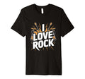 I Love Rock Guitar Drums T-Shirt - Casual Everyday Wear Men Women - T-Shirt, Sweatshirt, Hoodie