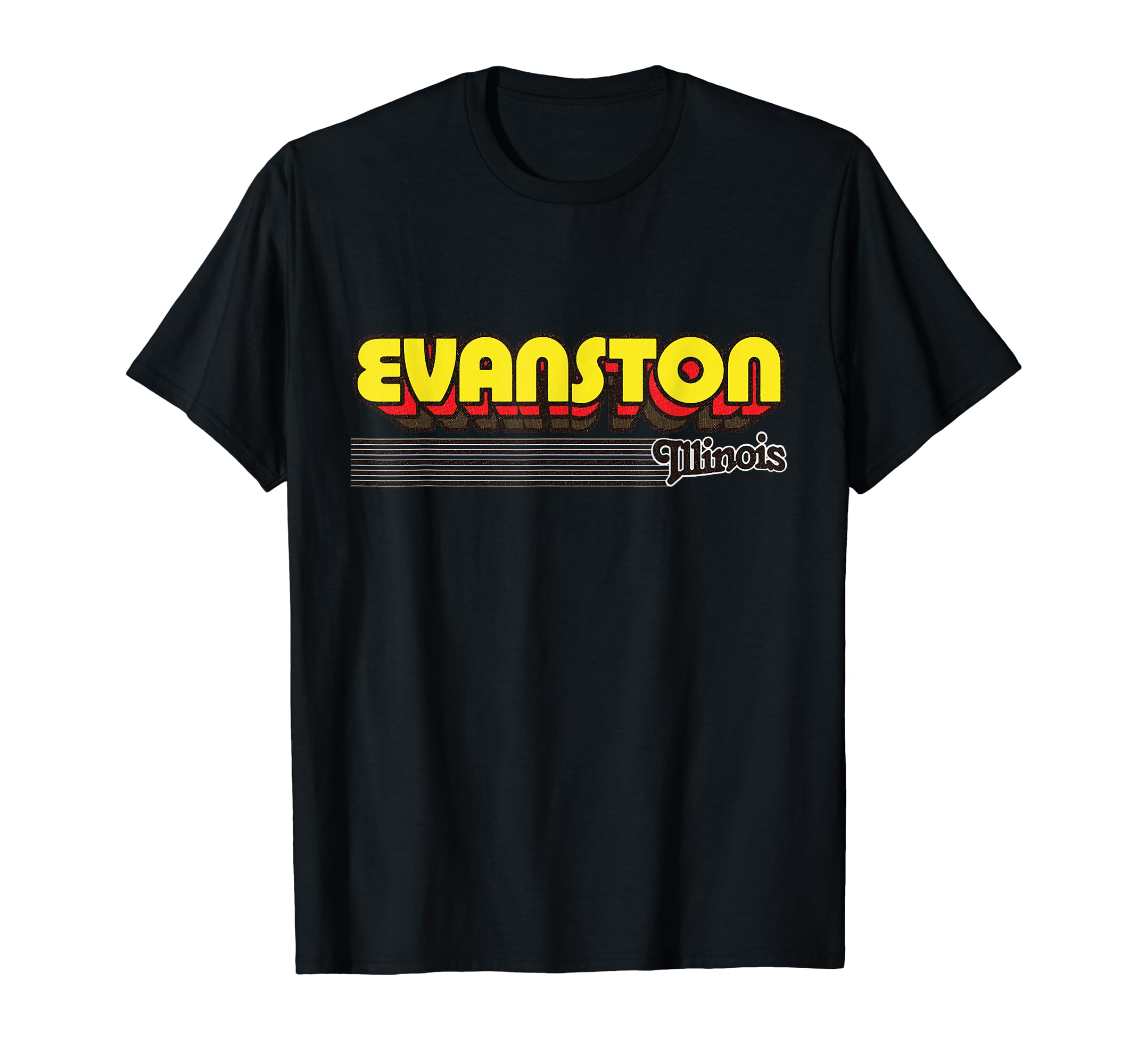 Evanston Illinois Stripes T-Shirt - Novelty Apparel Men Women - T-Shirt, Sweatshirt, Hoodie