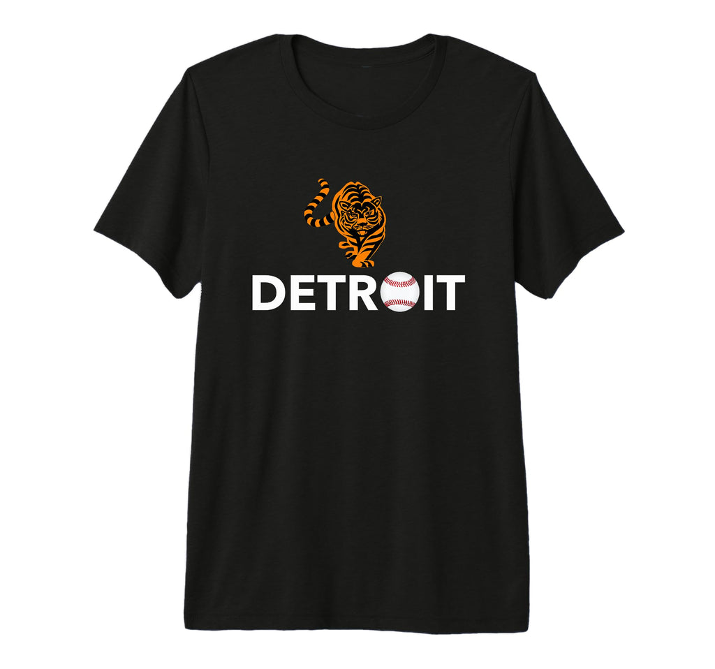 Distressed Tiger Mascot Detroit T-Shirt - Custom Art Print for Adults - T-Shirt, Sweatshirt, Hoodie
