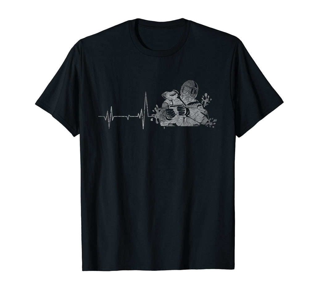 Distressed Heartbeat Paintball Sports T-Shirt - Graphic Print for Adults - T-Shirt, Sweatshirt, Hoodie