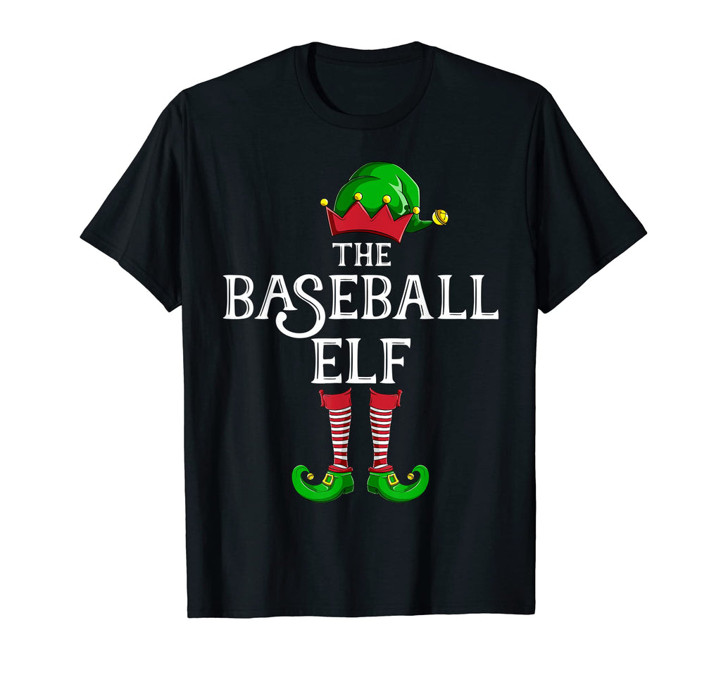 Baseball Elf Matching Family Group Party T-Shirt - Unique Graphic Unisex - T-Shirt, Sweatshirt, Hoodie