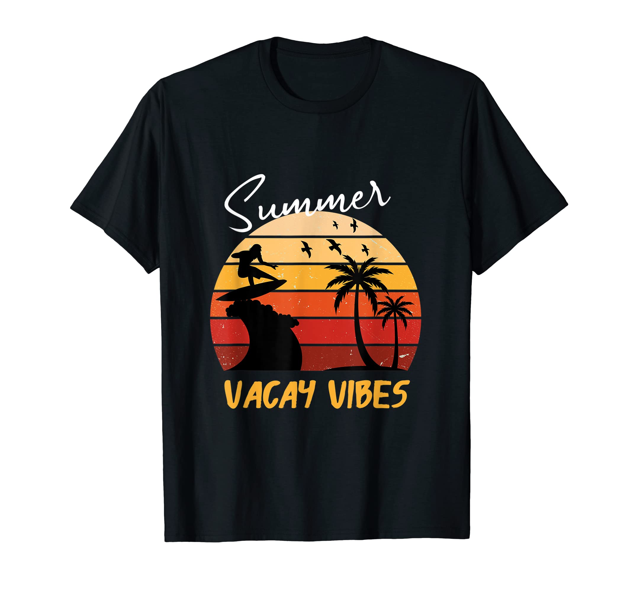 Tropical Summer Vacay Vibes Vacation T-Shirt - Fun Novelty Design Unisex - T-Shirt, Sweatshirt, Hoodie