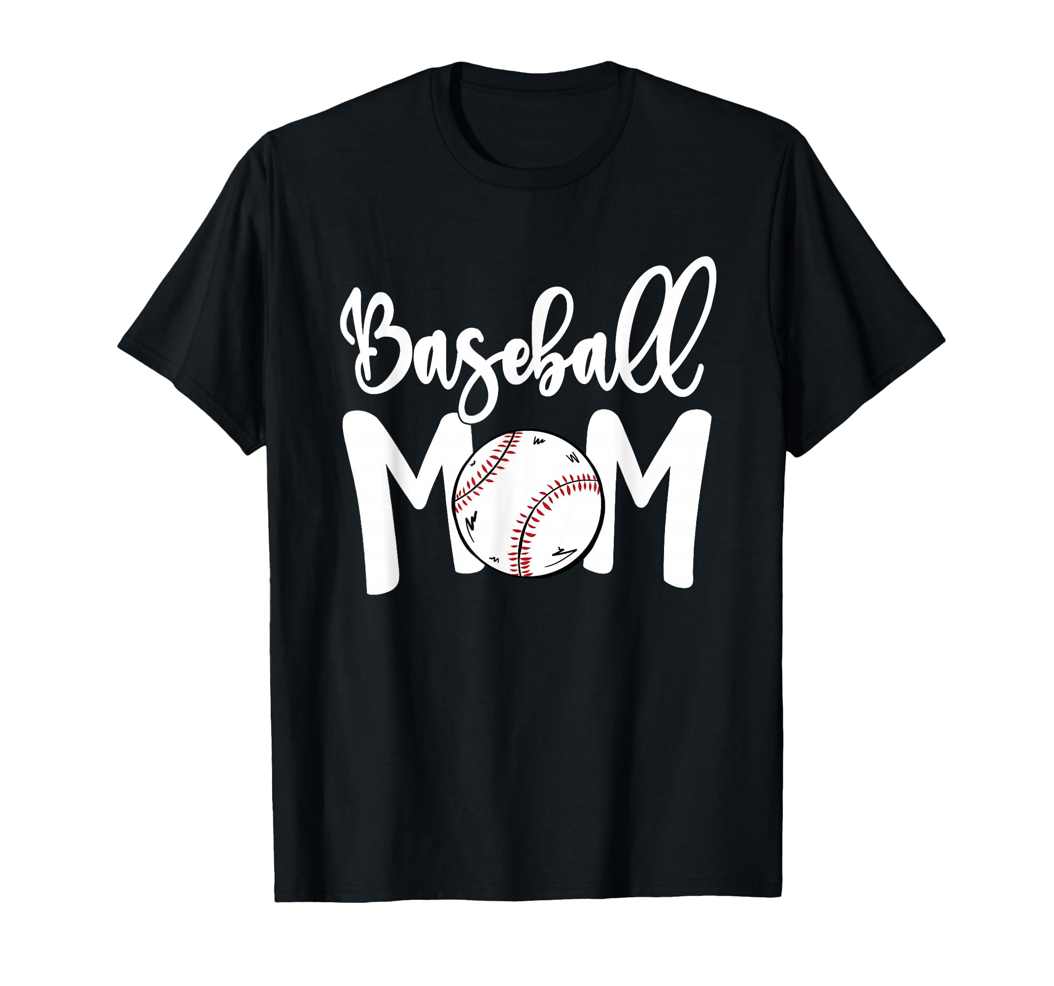 Funny Baseball Mom White Softball Mom T-Shirt - Graphic Print Unisex - T-Shirt, Sweatshirt, Hoodie