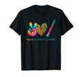 Peace Love Clarinet Tie Dye T-Shirt - Unique Graphic Men Women - T-Shirt, Sweatshirt, Hoodie