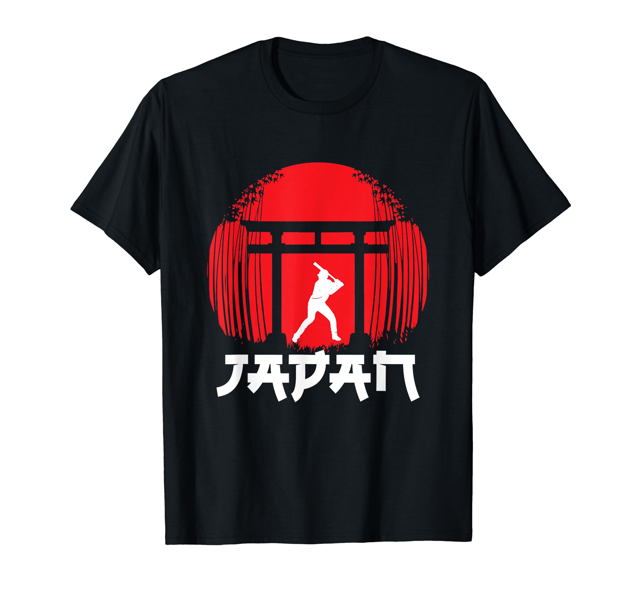 Japan Baseball Batter Pitcher Nippon Flag T-Shirt - Novelty Apparel Unisex - T-Shirt, Sweatshirt, Hoodie