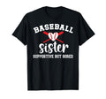 Baseball Sister Supportive Sister T-Shirt - Novelty Apparel Unisex - T-Shirt, Sweatshirt, Hoodie