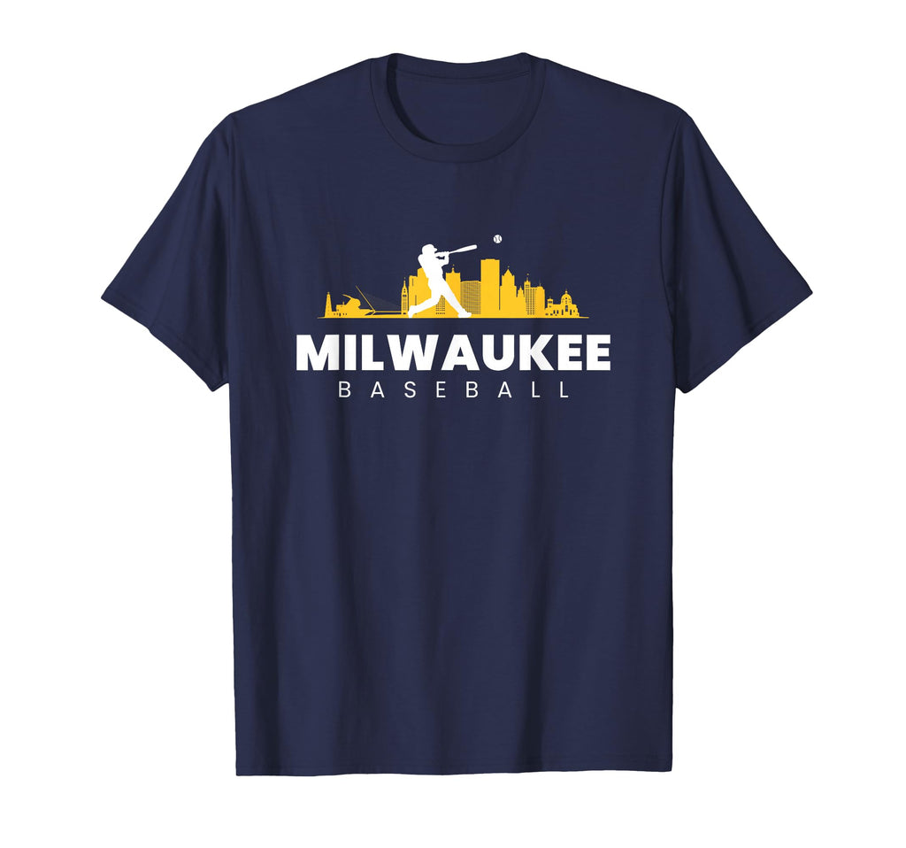 Milwaukee Baseball Minimalist Baseball T-Shirt - Unique Graphic Unisex - T-Shirt, Sweatshirt, Hoodie