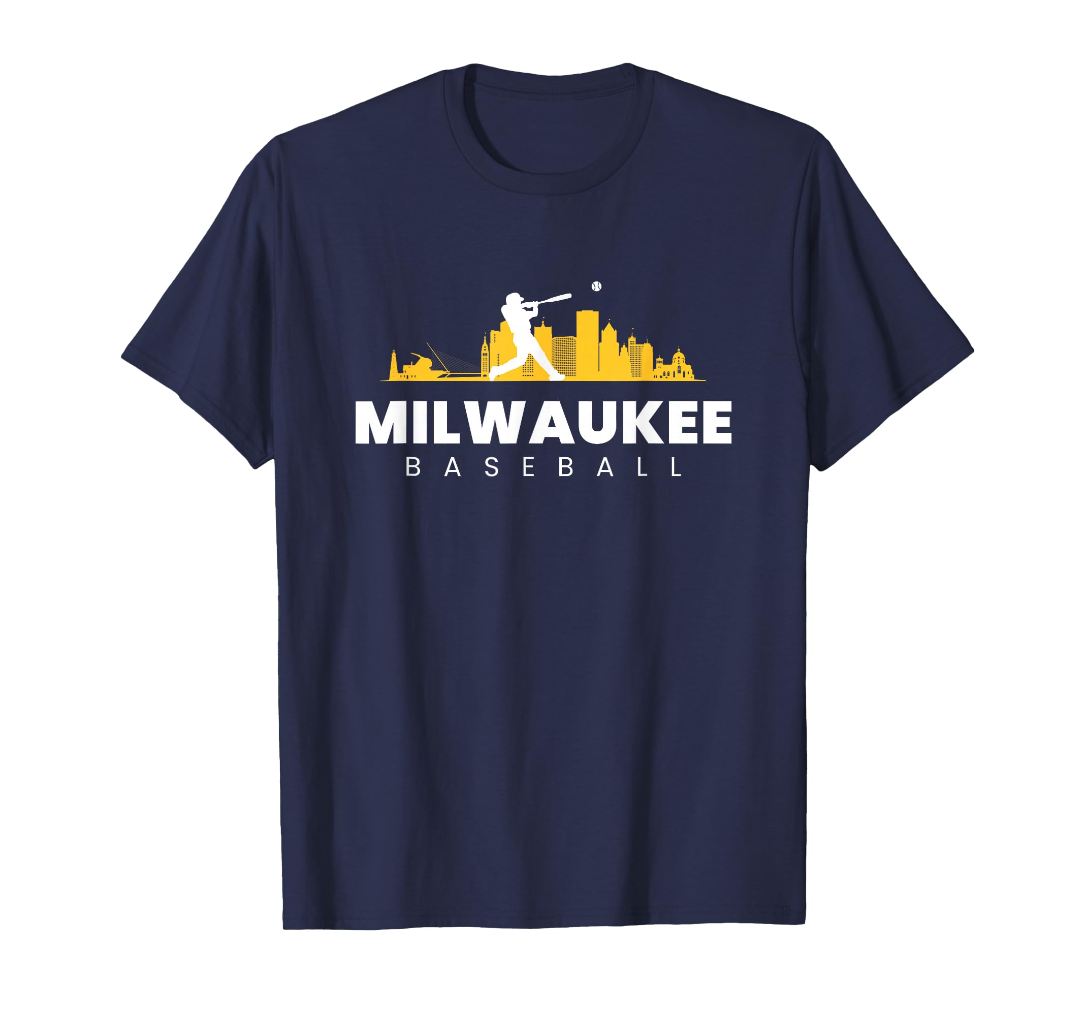 Milwaukee Baseball Minimalist Baseball T-Shirt - Unique Graphic Unisex - T-Shirt, Sweatshirt, Hoodie