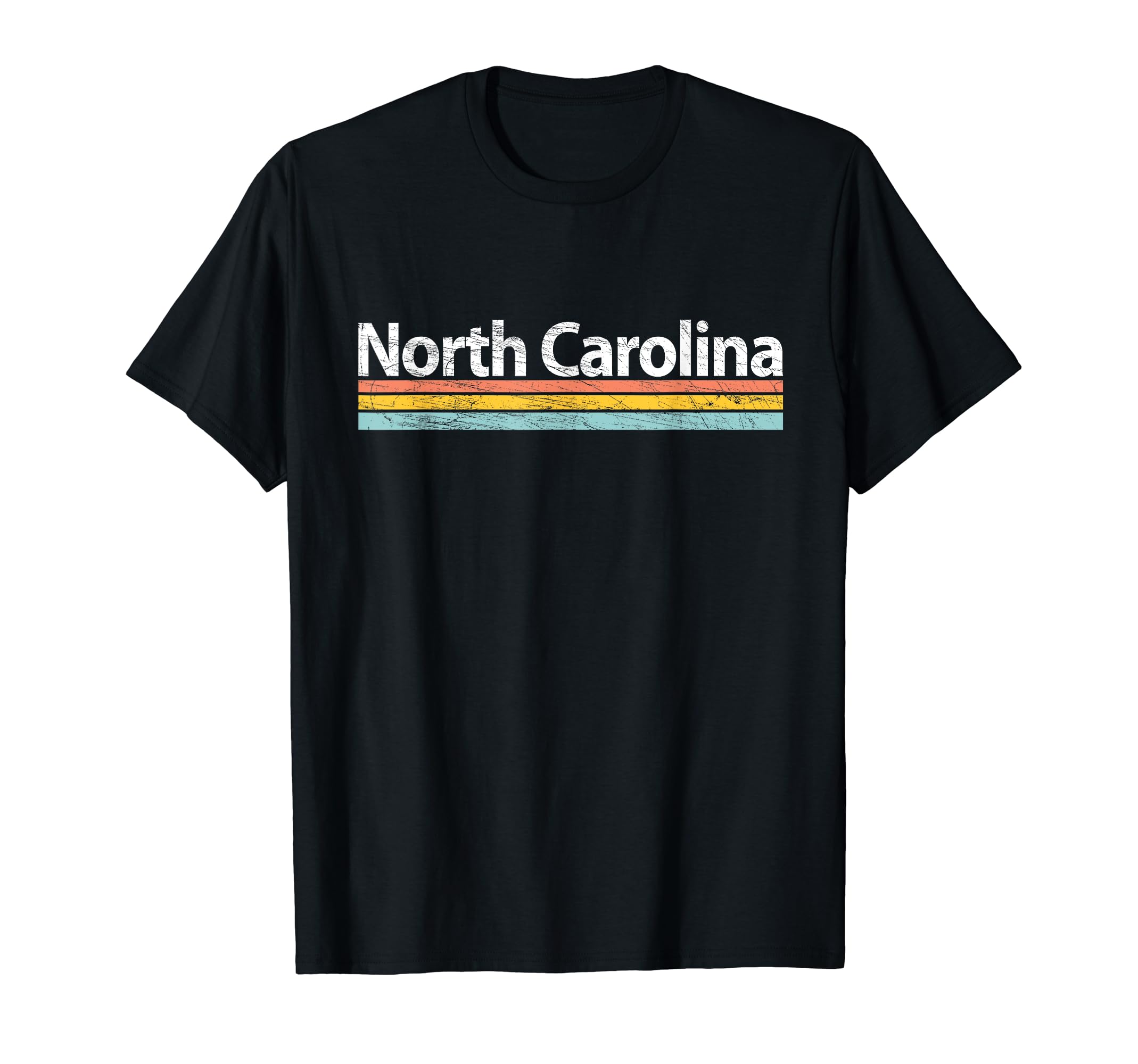 North Carolina Worn Stripes T-Shirt - Minimalist Print Men Women - T-Shirt, Sweatshirt, Hoodie