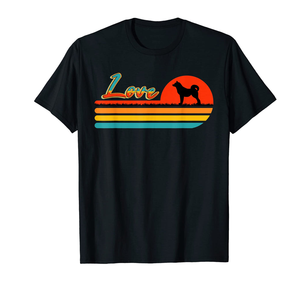 Akita Rescue Dog Adoption Gift 70S Sunset T-Shirt - Novelty Apparel Unisex - T-Shirt, Sweatshirt, Hoodie