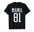 Number 81 Mama Biggest Fan Spirit T-Shirt - Custom Art Print Men Women - T-Shirt, Sweatshirt, Hoodie