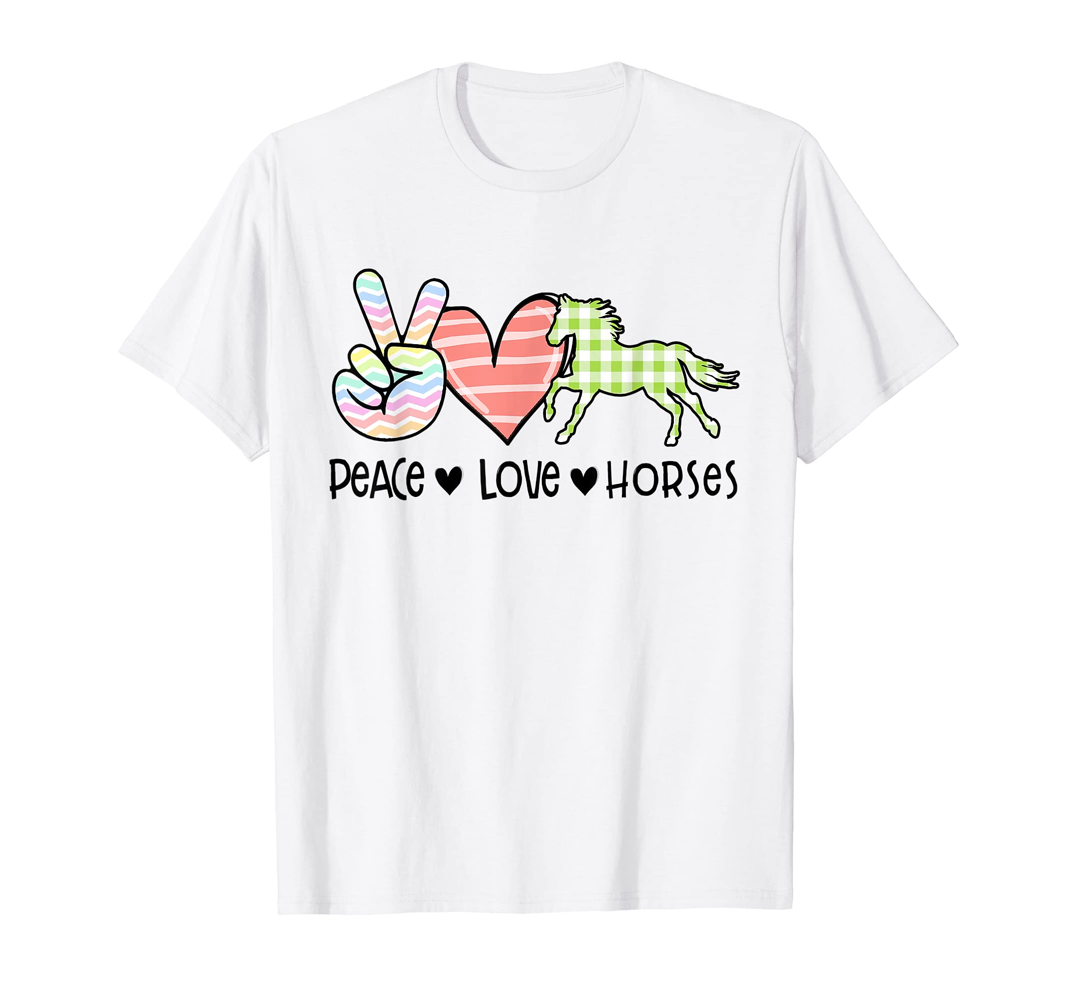 Peace Love Horses Animal Lover Sweatshirt - Streetwear Style for Adults - T-Shirt, Sweatshirt, Hoodie