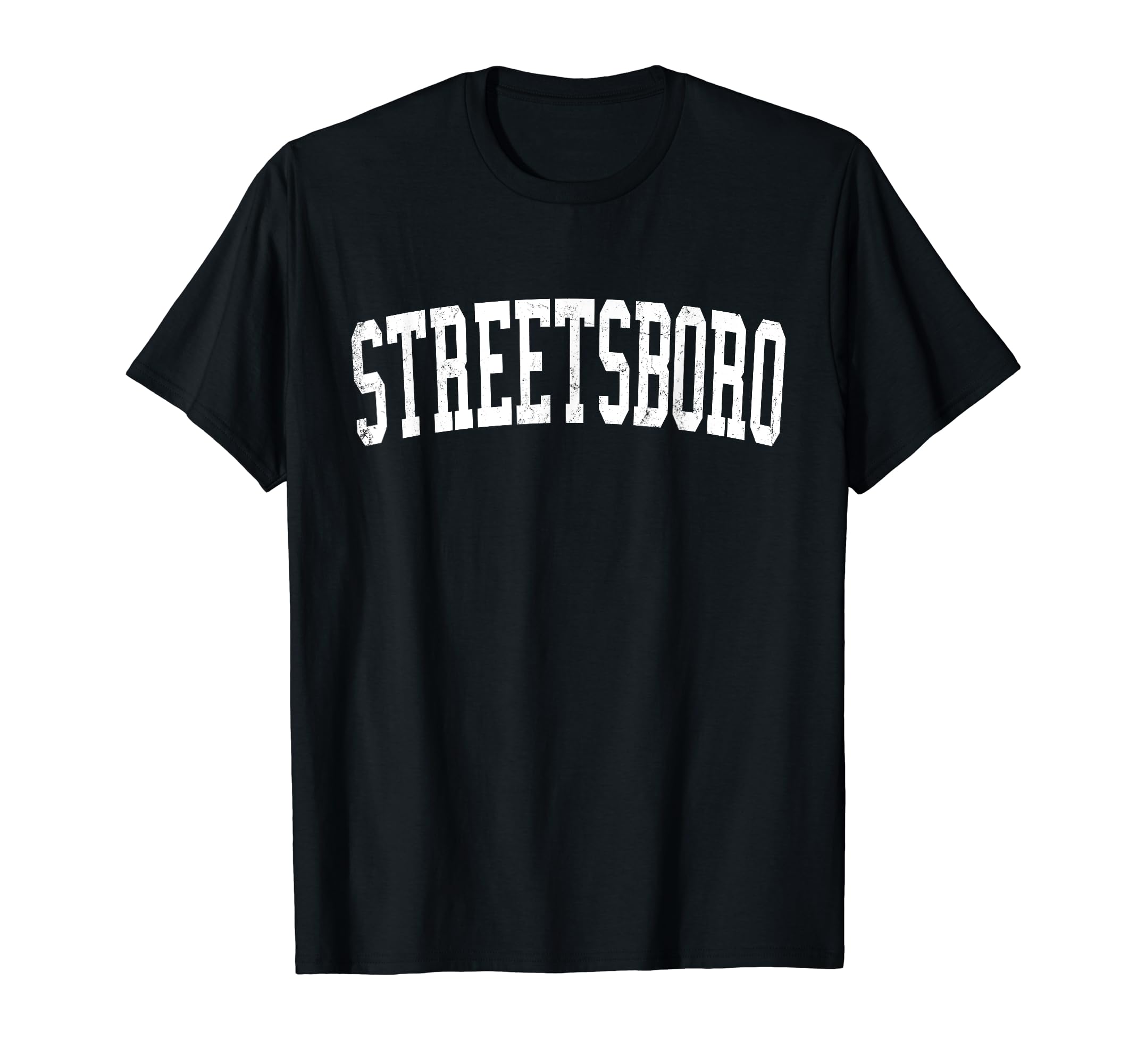 Streetsboro Oh Distressed White Varsity T-Shirt - Streetwear Style Unisex - T-Shirt, Sweatshirt, Hoodie
