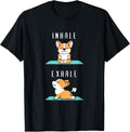 Inhale Exhale Cardigan Welsh Corgi Dog Apparel - Adult & Kids T-Shirts, Sweatshirts & Hoodies apparel design preview 1