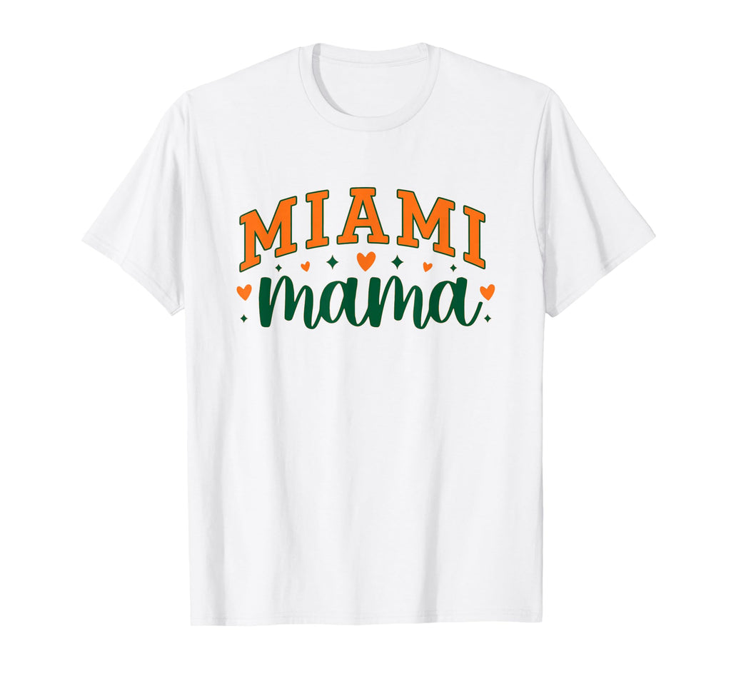 Miami Mama Proud Mom Varsity Letter T-Shirt - Custom Art Print Unisex - T-Shirt, Sweatshirt, Hoodie