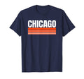 Chicago Orange Dark Navy Blue T-Shirt - Aesthetic Graphic for Adults - T-Shirt, Sweatshirt, Hoodie