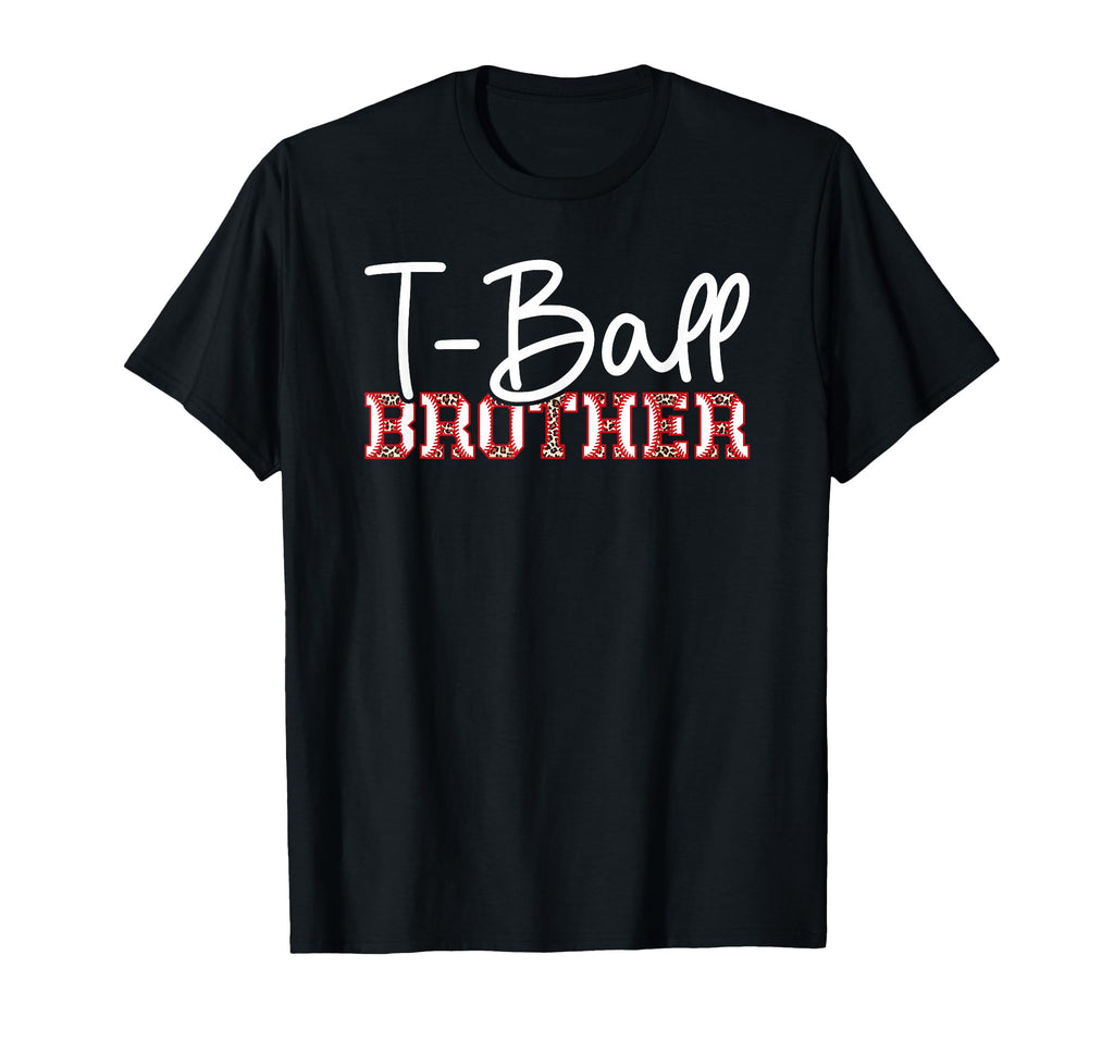 T Ball Brother Leopard Baseball T Ball T-Shirt - Minimalist Print Unisex - T-Shirt, Sweatshirt, Hoodie