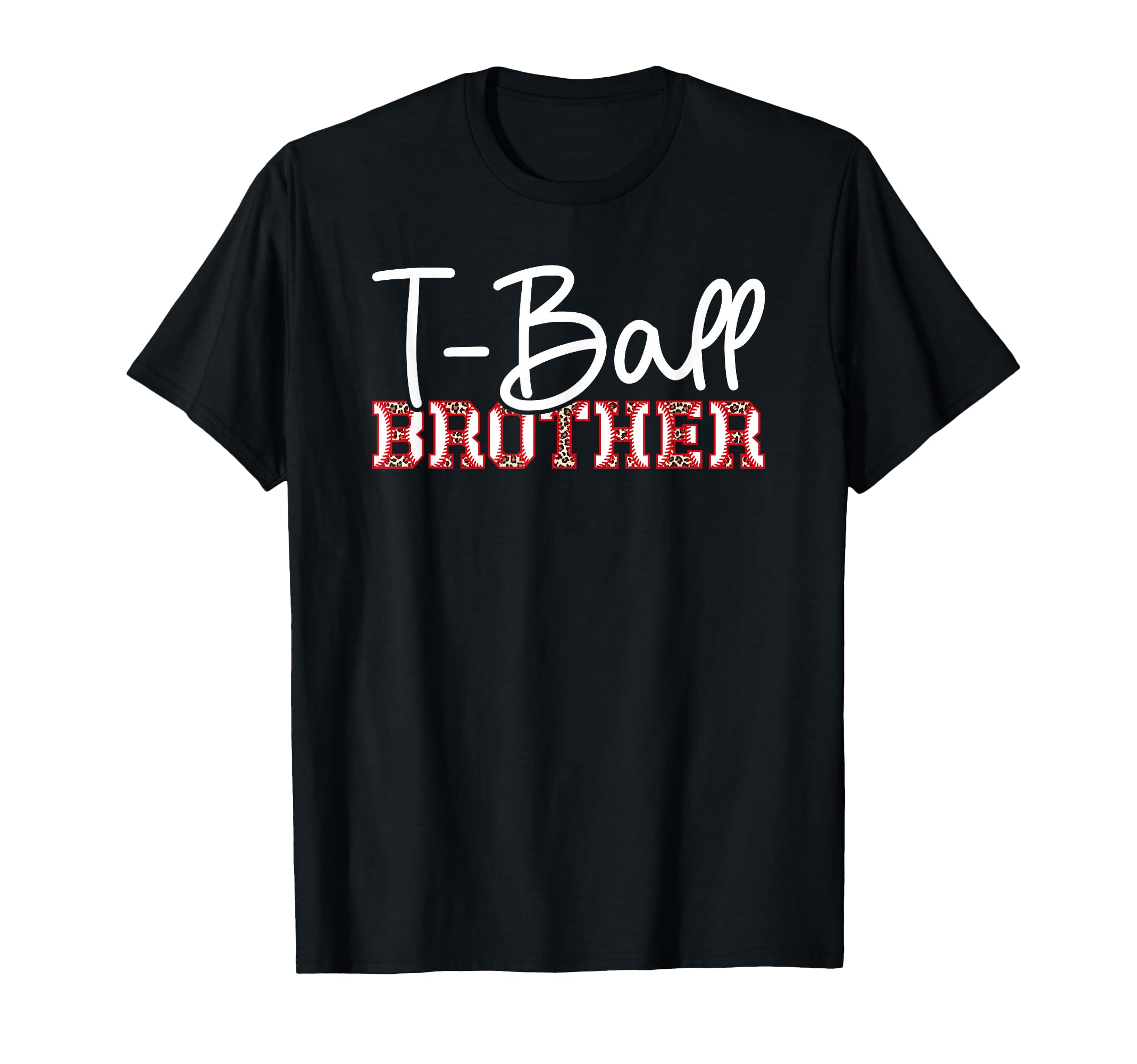 T Ball Brother Leopard Baseball T Ball T-Shirt - Minimalist Print Unisex - T-Shirt, Sweatshirt, Hoodie