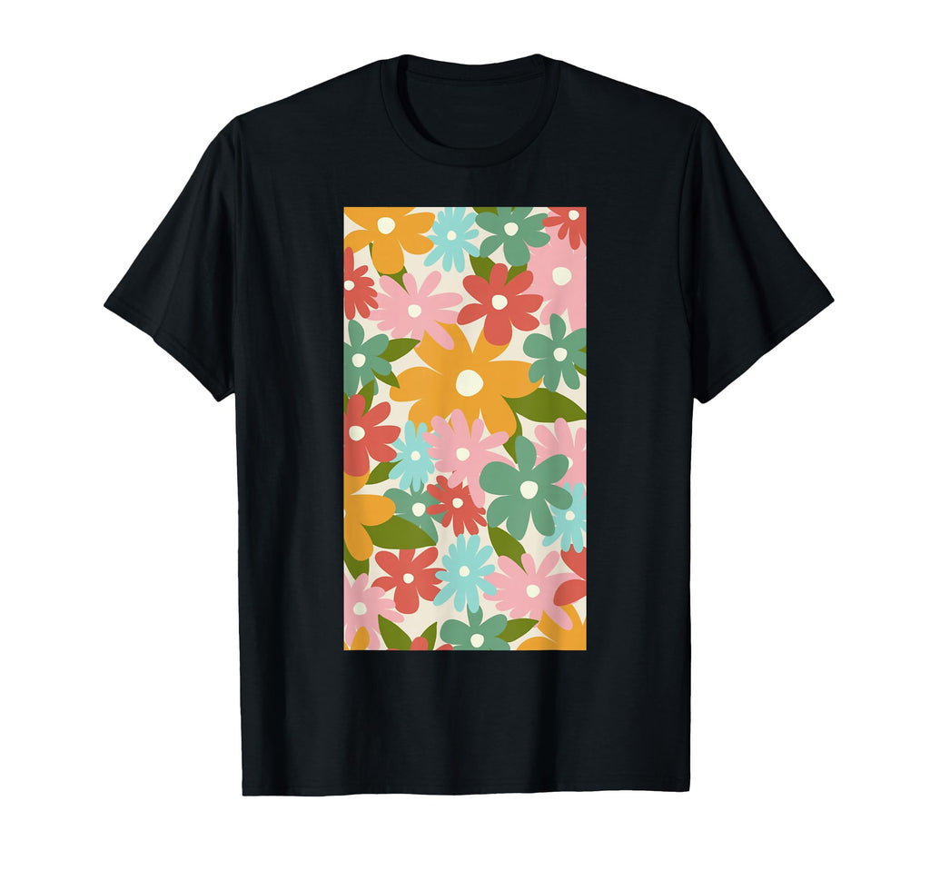 Hippie Groovy Colorful Flower Power T-Shirt - Unique Graphic Unisex - T-Shirt, Sweatshirt, Hoodie
