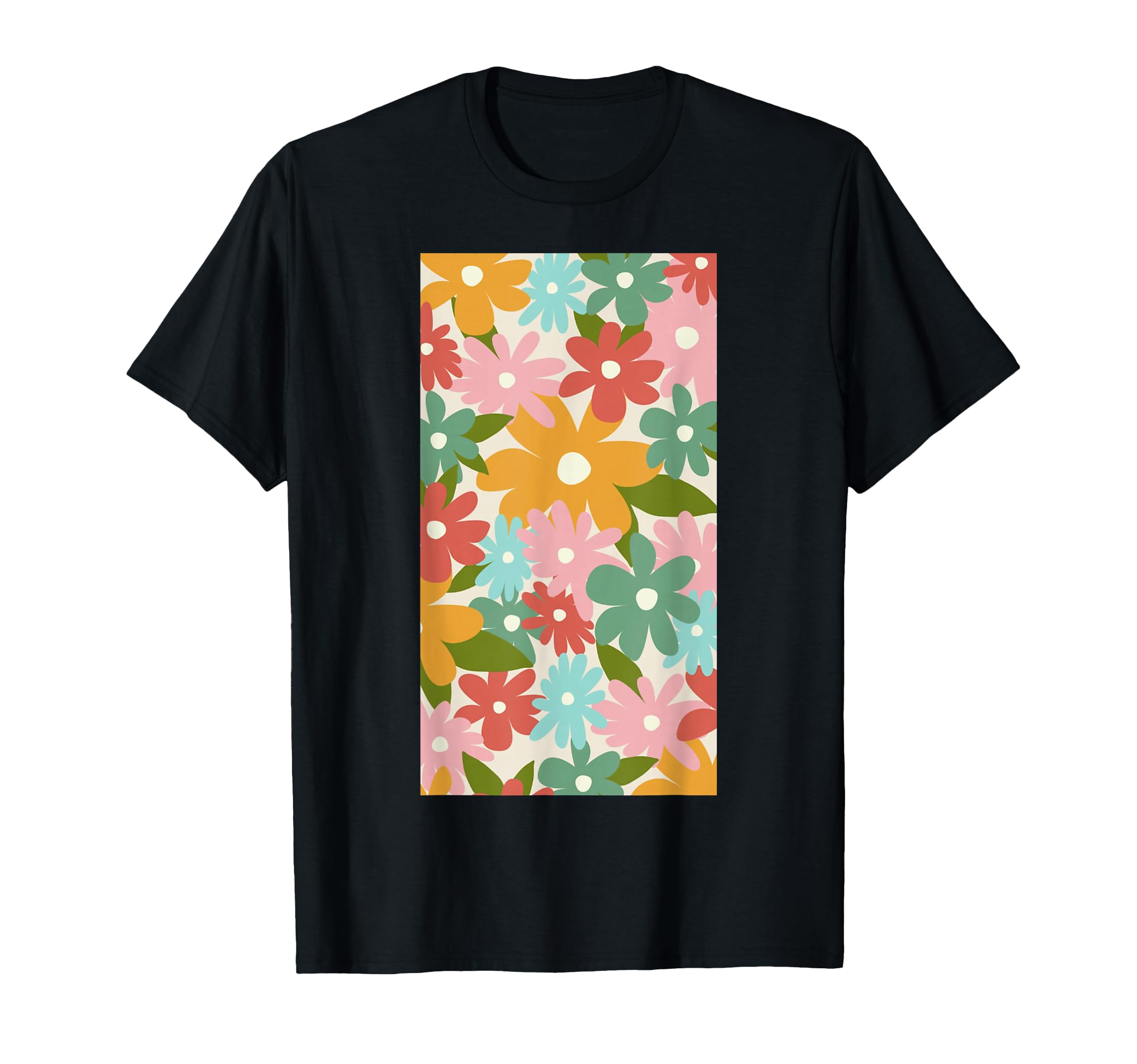 Hippie Groovy Colorful Flower Power T-Shirt - Unique Graphic Unisex - T-Shirt, Sweatshirt, Hoodie